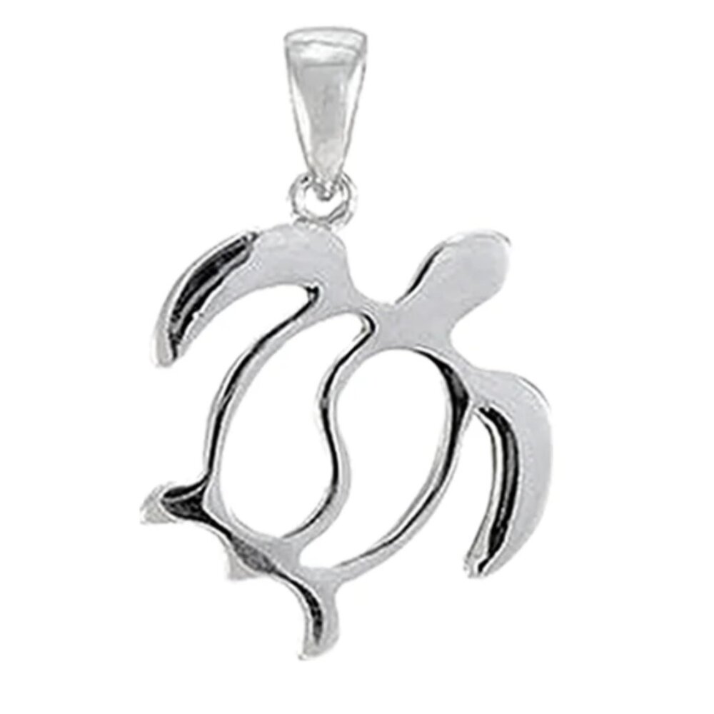 Silver Hawaiian Turtle Pendant